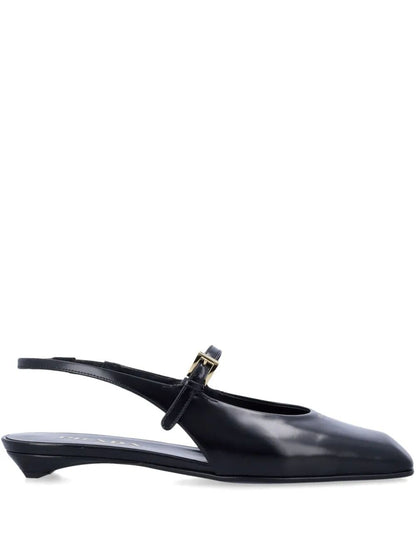 Prada Women Leather Slingback Ballerinas by Luosophy
