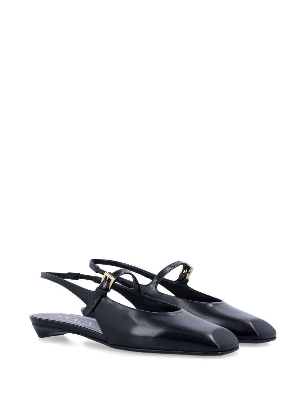 Prada Women Leather Slingback Ballerinas by Luosophy