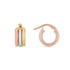 14k Tri Color Gold Trilogy Hoops  DestGlow