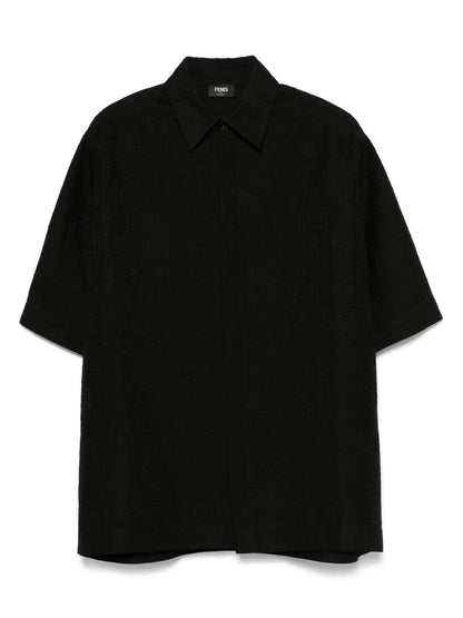 Fendi Men Linen Ff Jacquard Oversize Shirt by Luosophy