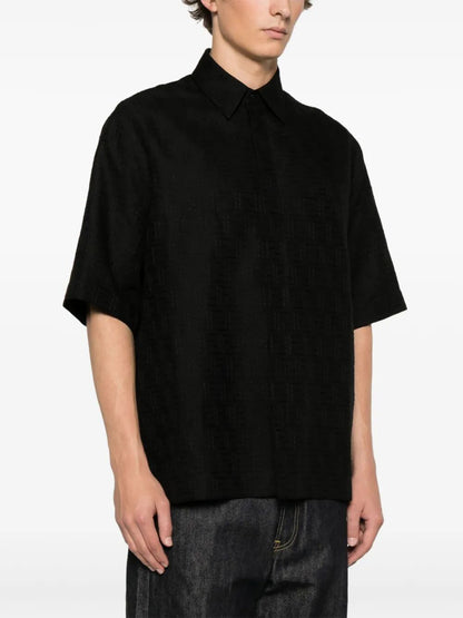 Fendi Men Linen Ff Jacquard Oversize Shirt by Luosophy