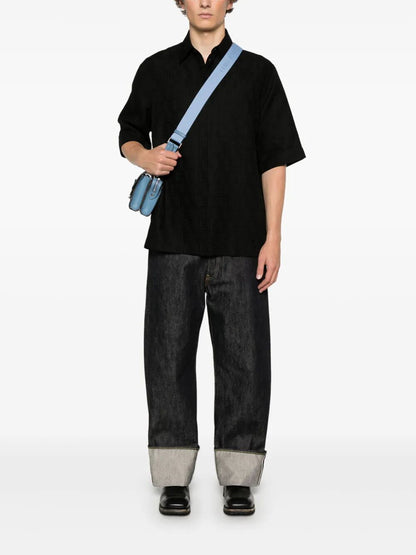 Fendi Men Linen Ff Jacquard Oversize Shirt by Luosophy