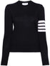Thom Browne Women Wool 4-Bar Relaxed Pullover by Luosophy