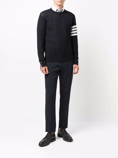 Thom Browne Men Wool 4-Bar Pullover by Luosophy