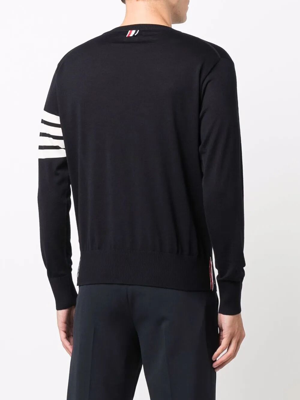 Thom Browne Men Wool 4-Bar Pullover by Luosophy