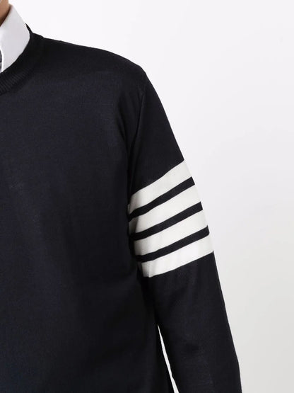 Thom Browne Men Wool 4-Bar Pullover by Luosophy