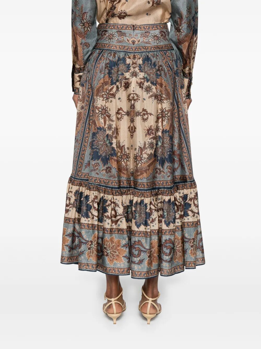 Zimmermann Women Ascension Tiered Midi Skirt by Luosophy