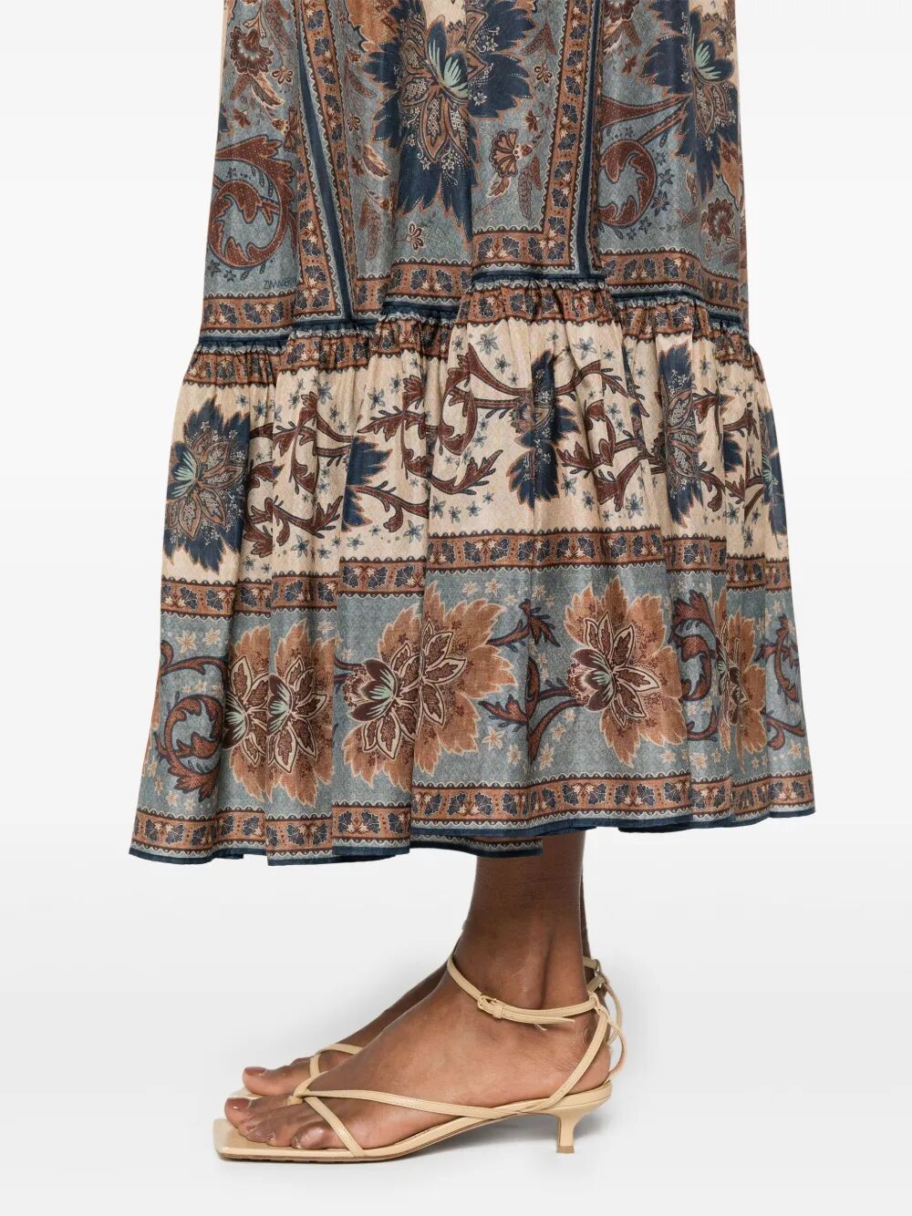 Zimmermann Women Ascension Tiered Midi Skirt by Luosophy