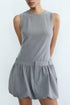 Women Wide Swing round Neck Sleeveless Short Version Dress Puffy dress by Ragazza