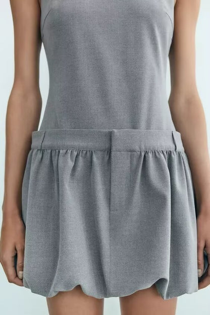 Women Wide Swing round Neck Sleeveless Short Version Dress Puffy dress by Ragazza