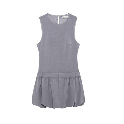 Women Wide Swing round Neck Sleeveless Short Version Dress Puffy dress by Ragazza