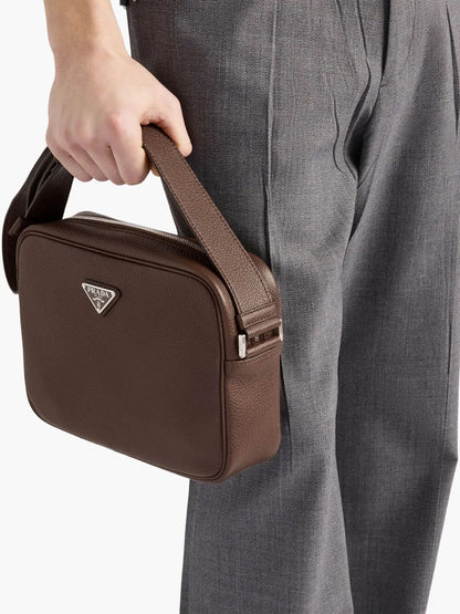 Prada Men Grained Leather Shoulder Bag by Luosophy