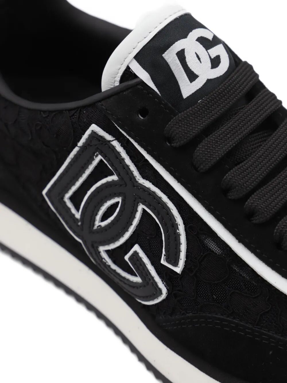 Dolce &amp; Gabbana Women Dg Cushion Lace-Detailed Suede Sneakers by Luosophy