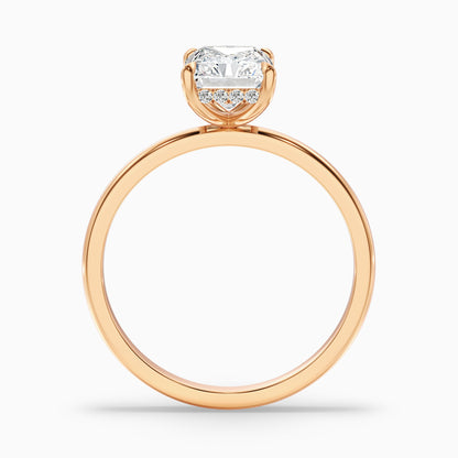 Cathy 3.5 Carat Radiant Cut Hidden Halo Moissanite Engagement Ring in 925 Sterling Silver