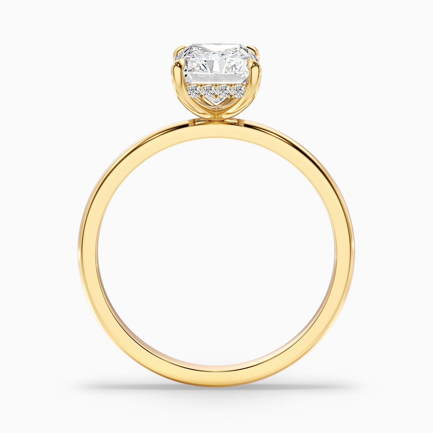 Bonnie 5 Carat Radiant Cut Hidden Halo Lab Grown Diamond Ring in 14k Yellow Gold
