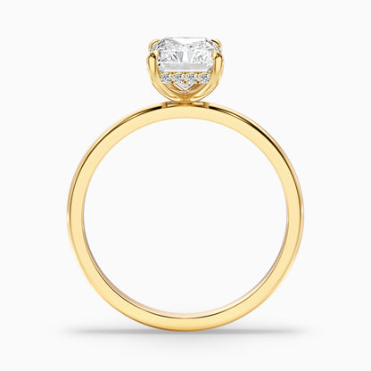 Bonnie 4.5 Carat Radiant Cut Hidden Halo Lab Grown Diamond Ring in 10k Yellow Gold  DestGlow