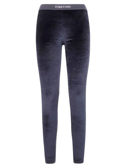 Tom Ford Women Stretch Lustrous Velour Signature Leggings by Luosophy