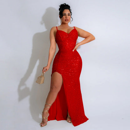 Sequin Sling Dress Host Cocktail Sexy Prom Evening Dress by Ragazza