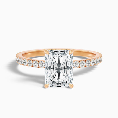 Darcy 2 Carat Radiant Cut Hidden Halo Moissanite Engagement Ring in 18k Yellow Gold  DestGlow