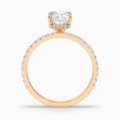 Darcy 3.5 Carat Radiant Cut Hidden Halo Moissanite Engagement Ring in 925 Sterling Silver