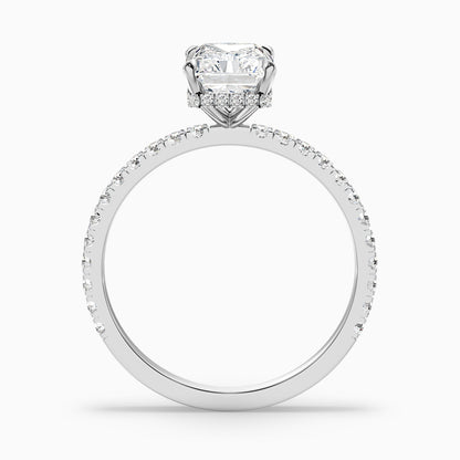 Darcy 3.5 Carat Radiant Cut Hidden Halo Moissanite Engagement Ring in 10k Yellow Gold