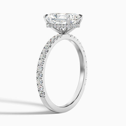 Darcy 1 Carat Radiant Cut Hidden Halo Moissanite Engagement Ring in 10k Yellow Gold  DestGlow