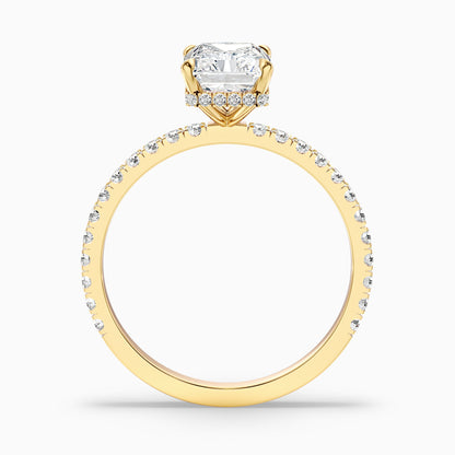 Darcy 4.5 Carat Radiant Cut Hidden Halo Moissanite Engagement Ring in 925 Sterling Silver