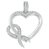 .925 Sterling Silver 1/6 cttw Diamond Heart Pendant Necklace (H-I, I1-I2) by Bids.com