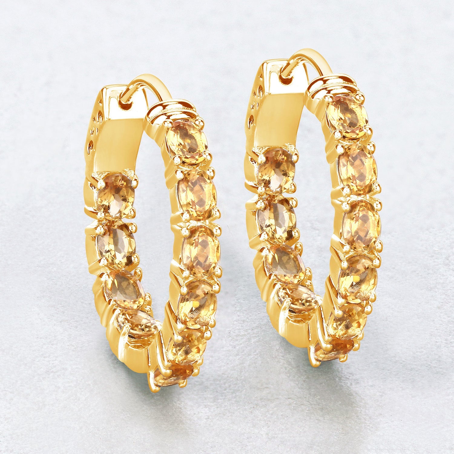 3.20 Carat Genuine Citrine .925 Sterling Silver Earrings by Bids.com