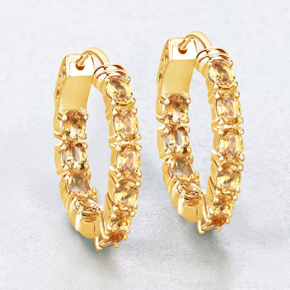 3.20 Carat Genuine Citrine .925 Sterling Silver Earrings by Bids.com