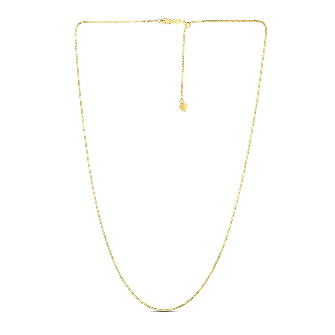 14k Yellow Gold Adjustable Popcorn Chain 1.3mm by Bids.com