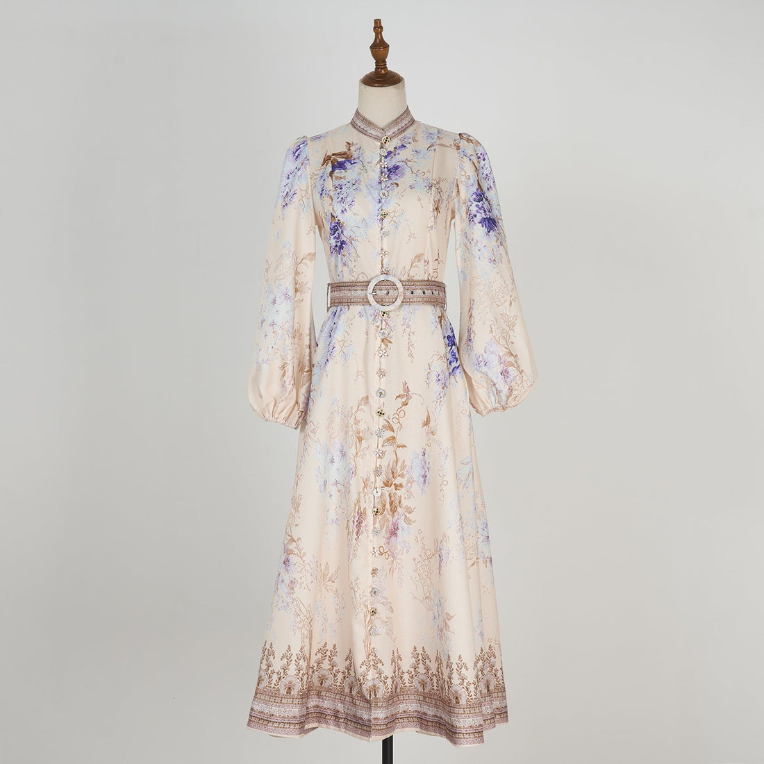 Women Spring And Autumn Printed Long Sleeve Elegant Dress by Ragazza