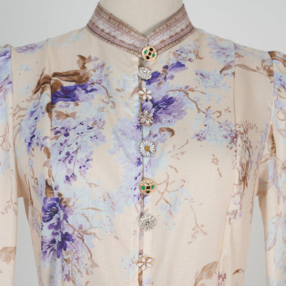 Women Spring And Autumn Printed Long Sleeve Elegant Dress by Ragazza