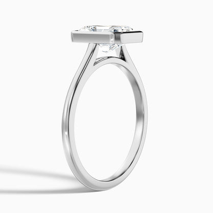 Emery 3.5 Carat Radiant Cut Bezel Set Solitaire Moissanite Engagement Ring in 10k Yellow Gold