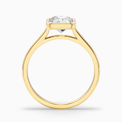 Erika 3.5 Carat Radiant Cut Bezel Set Lab Grown Diamond Ring in 925 Sterling Silver