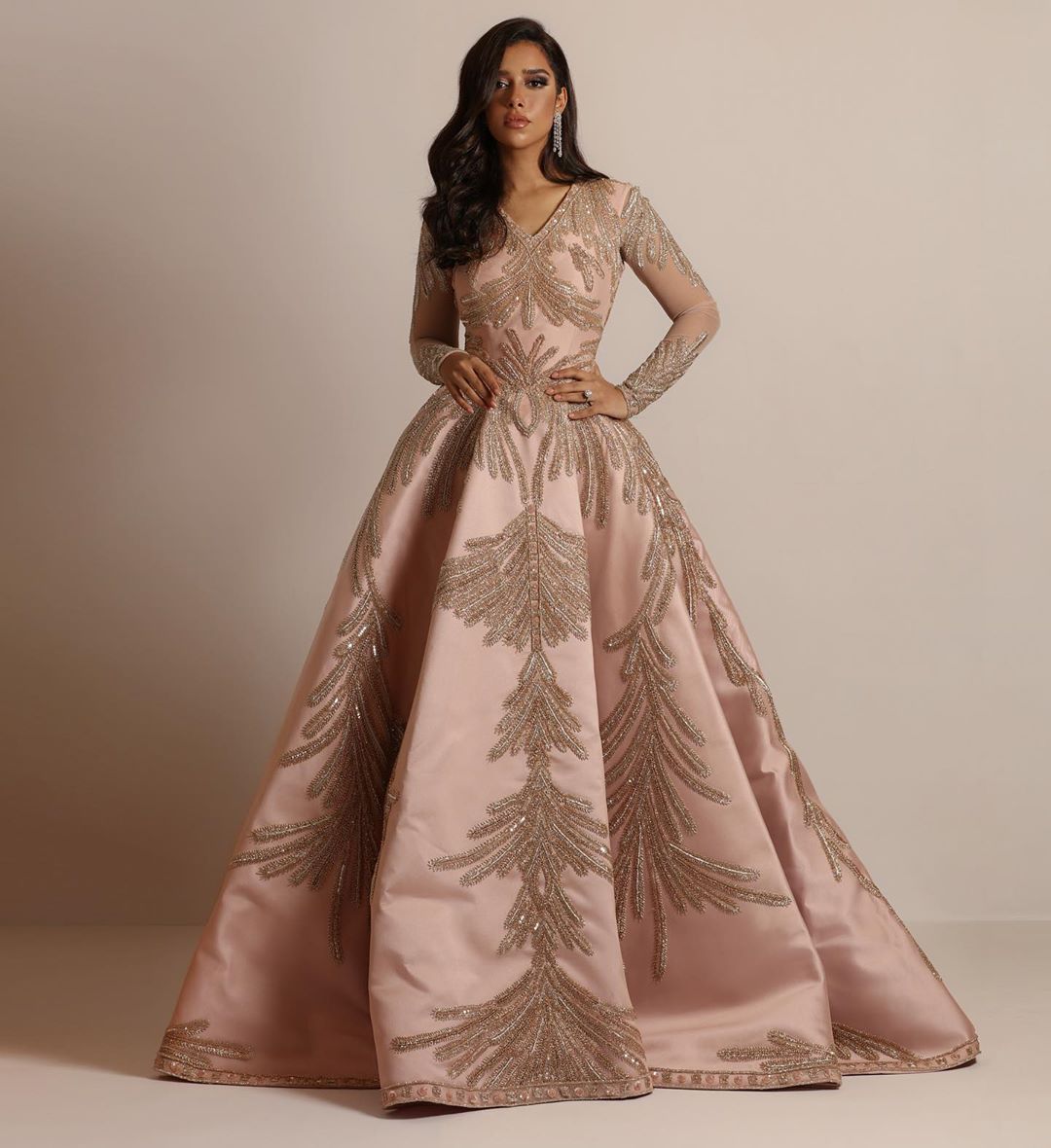 Women Clothing Gilding Large Sleeve Dress Cocktail Sexy Evening Dress Pink by Ragazza