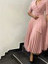 Autumn Winter Women Clothing Office Tailored Collar Pleat Waisted Dress by Ragazza