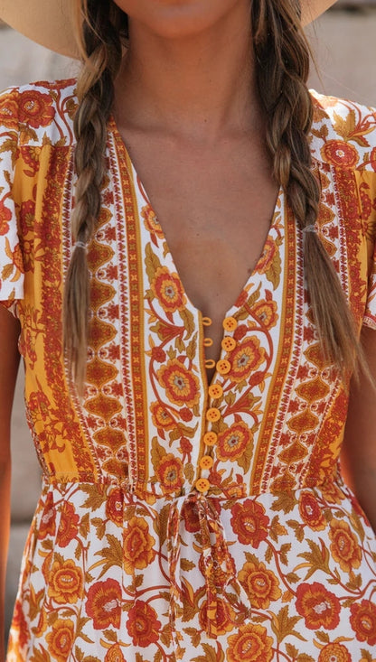 Women Clothing Best Casual Vacation Rayon Positioning Floral Print Maxi Dress by Ragazza