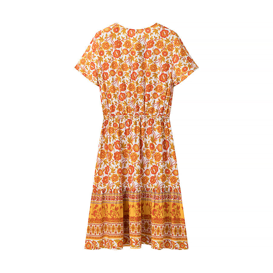 Women Clothing Best Casual Vacation Rayon Positioning Floral Print Maxi Dress by Ragazza