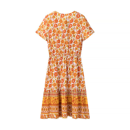 Women Clothing Best Casual Vacation Rayon Positioning Floral Print Maxi Dress by Ragazza