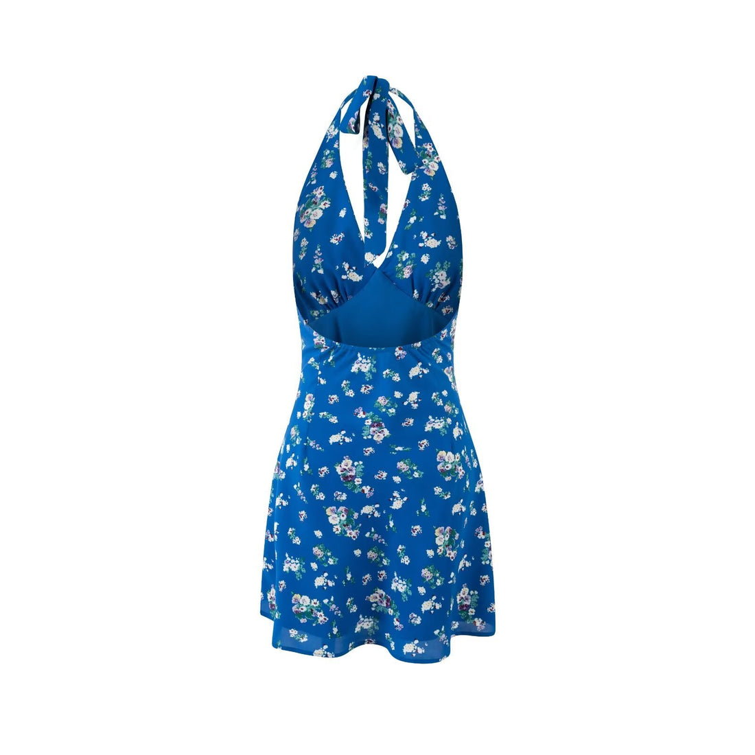 Spring Vacation Lace up Halter Women Waist Slimming Floral Dress by Ragazza