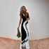 Summer Sexy Women Wear Printing Positioning Sling Backless Cross Dress by Ragazza