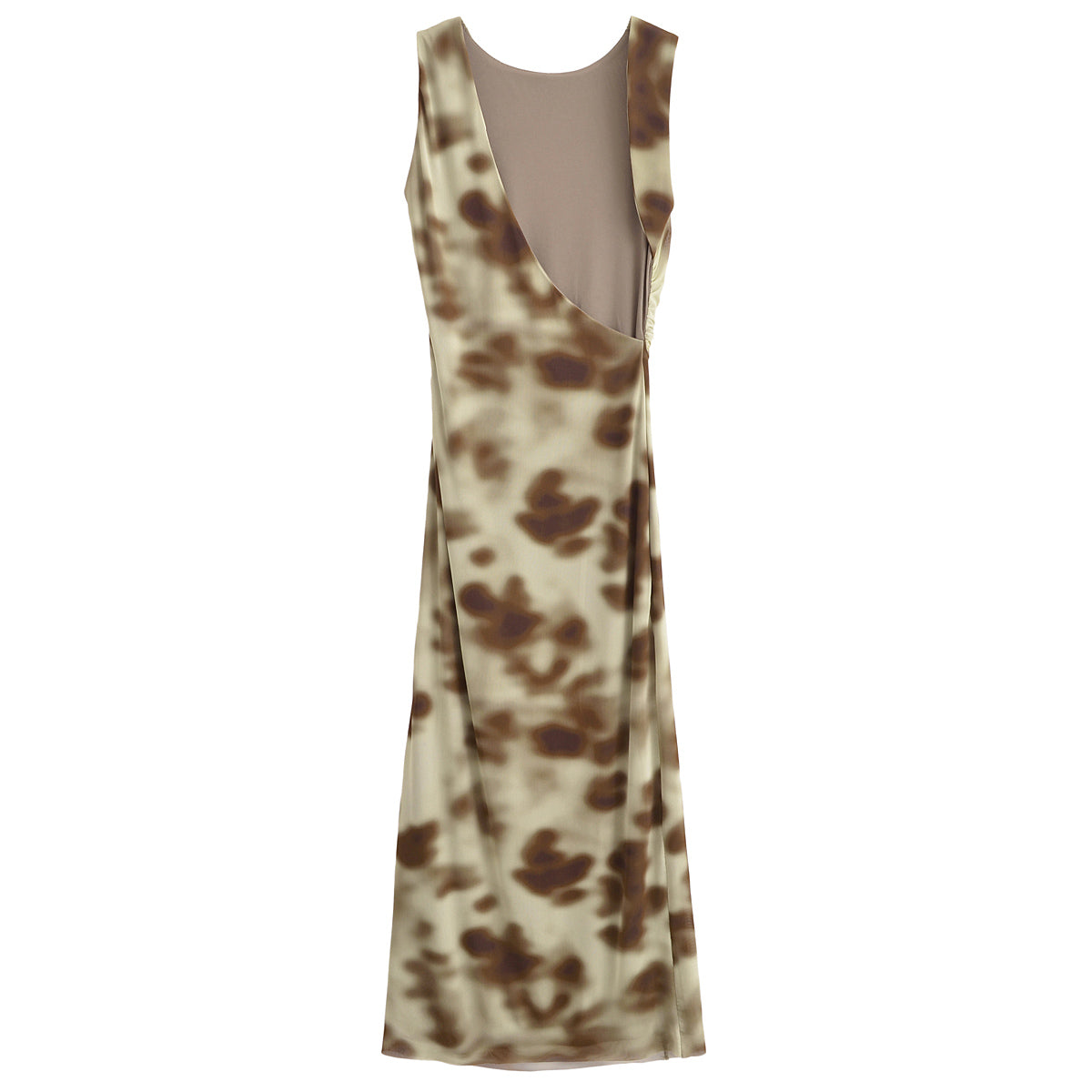 Women Pleated Silk Net Printing Midi Dress by Ragazza
