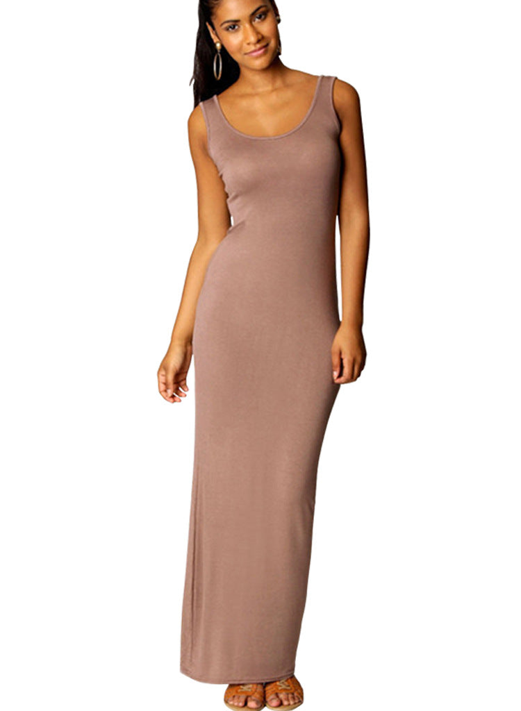Summer Casual Women Clothing Sexy Vest Maxi Dress Sleeveless Slim Dress by Ragazza
