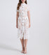 Women Spring Summer Stretch Lace Elegance Spliced Short Sleeve Dress High Fanny Pack Hip Dress by Ragazza