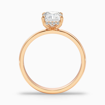Jolie 4 Carat Radiant Cut Hidden Halo Lab Grown Diamond Ring in 925 Sterling Silver