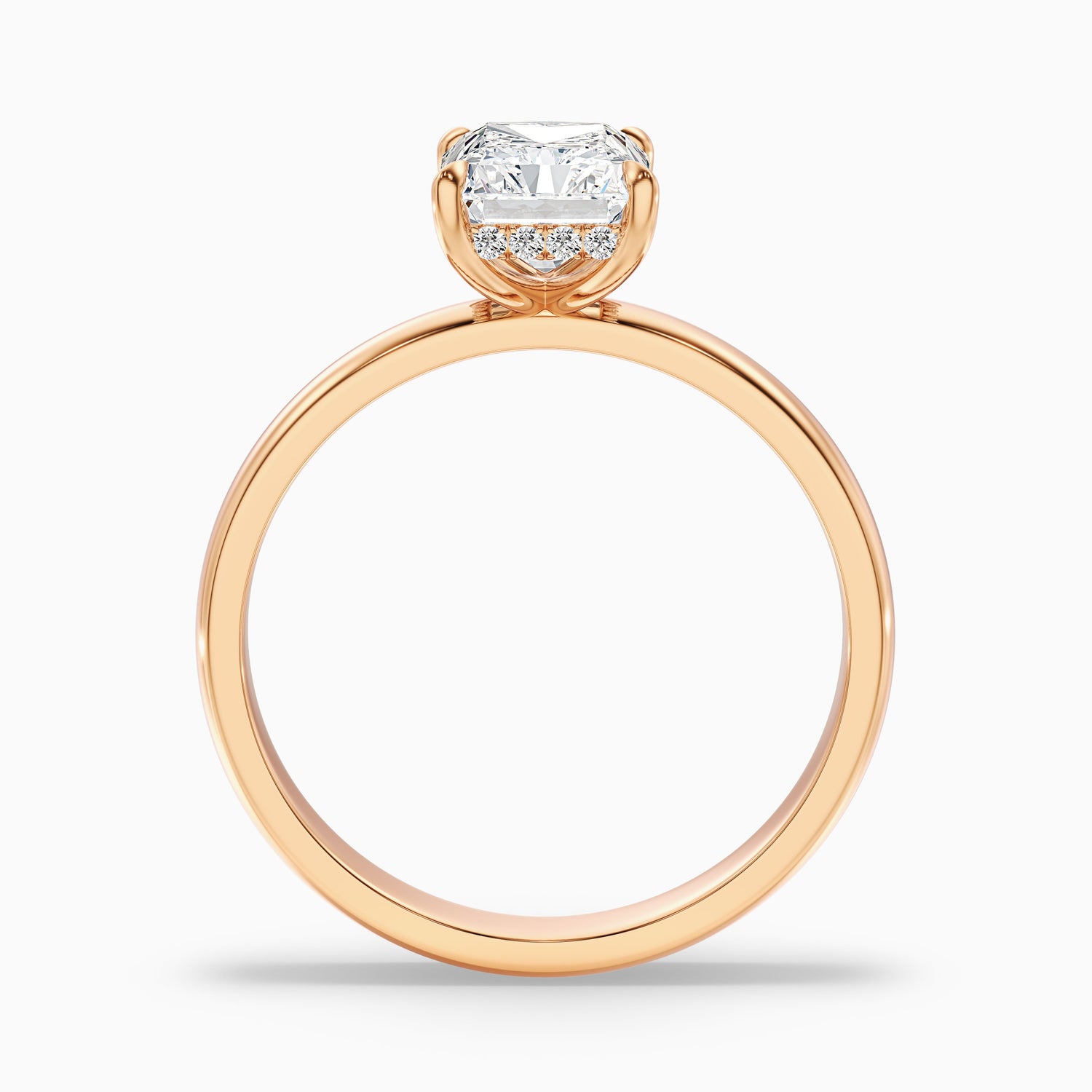 Jolie 1.5 Carat Radiant Cut Hidden Halo Lab Grown Diamond Ring in 10k White Gold