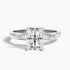 Julie 4 Carat Radiant Cut Hidden Halo Moissanite Engagement Ring in 18k White Gold  DestGlow