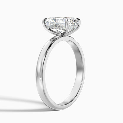 Jolie 2.5 Carat Radiant Cut Hidden Halo Lab Grown Diamond Ring in 14k Rose Gold