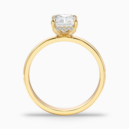 Jolie 1.5 Carat Radiant Cut Hidden Halo Lab Grown Diamond Ring in 10k White Gold